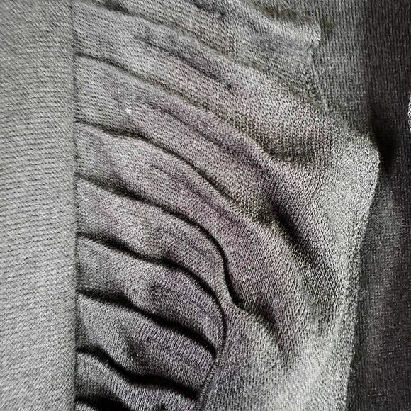 Ming Wang Cardigan Sweater Women's Size Medium M Black LS Draped Open Waterfall - Picture 7 of 9
